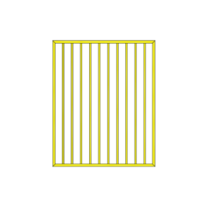 Gate 970mm wide FlatTop 1200mm High Primrose