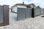 Opening louver sliding gate